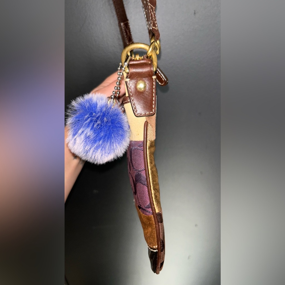 Rare Y2k Coach Patchwork Swingpack Metallics, Sue… - image 6